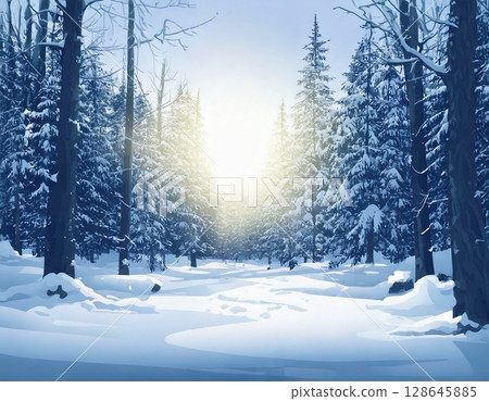 Winter Forest Winter Forest 128645885