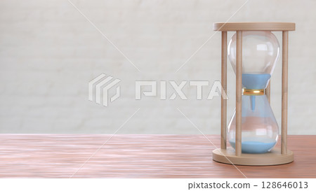 The Sand clock for Time concept 3d Rendering. 128646013