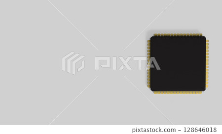The IC on white Background for Technology concept 3d Rendering. 128646018