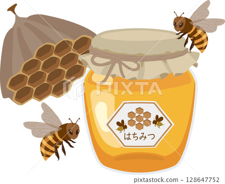 Honey and beehive 128647752