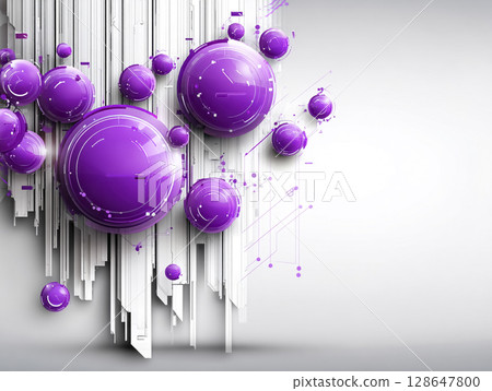 Modern geometric background of circles and lines in purple Modern geometric background of circles and lines in purple 128647800