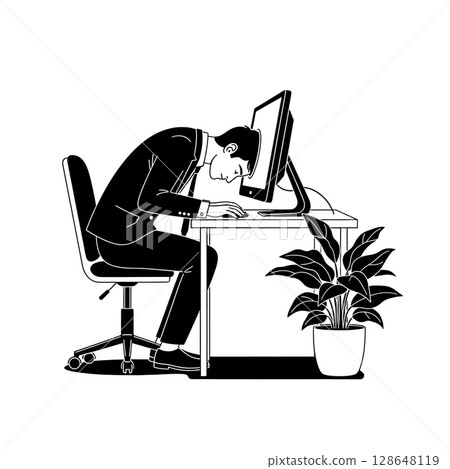 office worker on the white background office worker on the white background 128648119