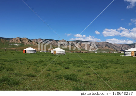 Mongolian summer landscape Mongolian summer landscape 128648257