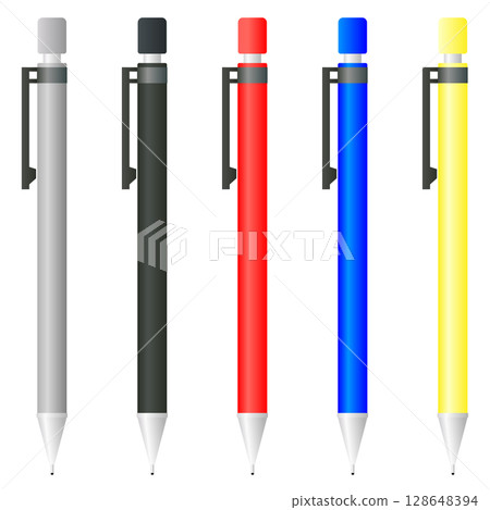 Realistic mechanical pencil illustration set 128648394