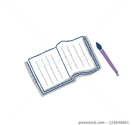 Guest book and pen 128648861