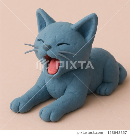 打呵欠的貓 打呵欠的貓 128648867