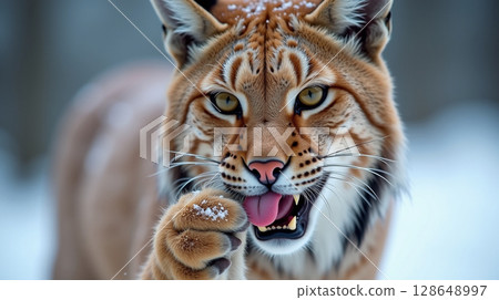 lynx, animal, snowy 128648997