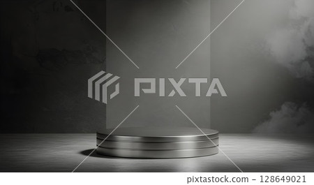 pedestal for display with light glow 128649021