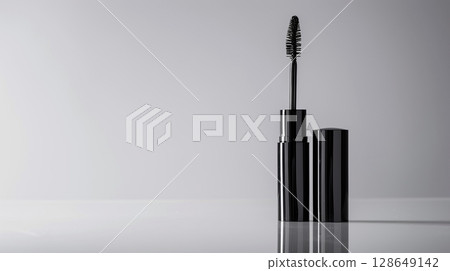 Elegant lash look with flawless mascara finish in beauty portrait style 128649142