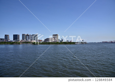 東京港風景-台場、青海 東京港風景-台場、青海 128649384