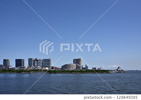 東京港風景-台場、青海 東京港風景-台場、青海 128649385
