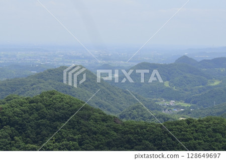 The view from the castle tower in Gunma The view from the castle tower in Gunma 128649697