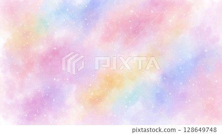 Pastel starry sky illustration background material dream cute anime style Pastel starry sky illustration background material dream cute anime style 128649748