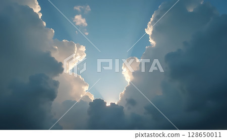 Dramatic Cloud Layers Captured with Mobile RAW Format 128650011