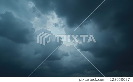 Dark Thunderstorm Sky Captured on Mobile Camera Dark Thunderstorm Sky Captured on Mobile Camera 128650027