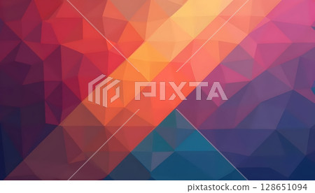 "Colorful overlapping diagonal shapes 128651094