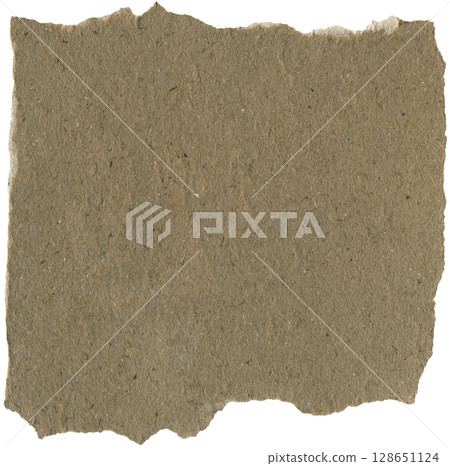 Ripped cardboard scrap with a natural texture for creating collages and artistic projects Ripped cardboard scrap with a natural texture for creating collages and artistic projects 128651124