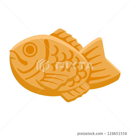 Taiyaki (Flat isometric illustration) 128651558