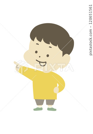 男孩指著 男孩指著 128651561