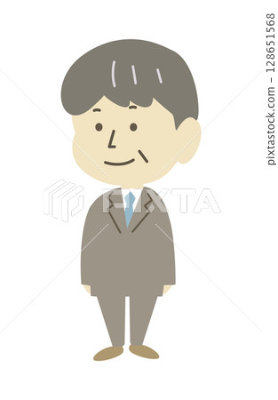 An elderly man wearing a suit 128651568