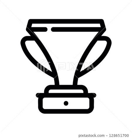 Simple Line Art Icon of a Winner s Trophy Cup Simple Line Art Icon of a Winner s Trophy Cup 128651700