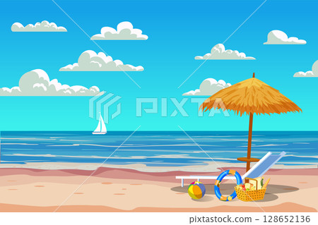 Summer tropical resort vacation Summer tropical resort vacation 128652136