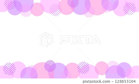 帶有彩色圓點的可愛框架 128653104