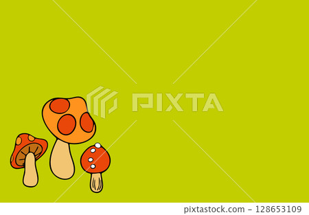 插畫材料:秋季蘑菇 插畫材料:秋季蘑菇 128653109