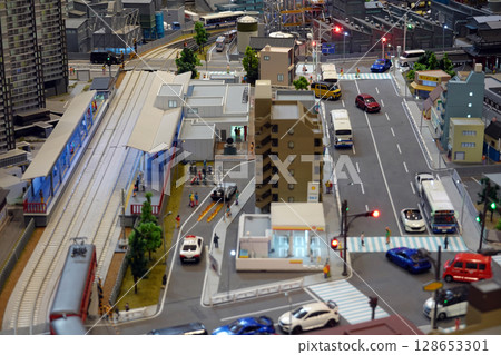 A cityscape recreated in a diorama A cityscape recreated in a diorama 128653301