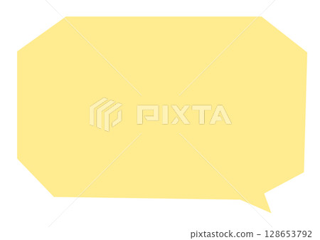 Blocky yellow speech bubble 128653792