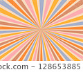 Vector vintage background for poster. Retro grunge groovy poster. 128653885