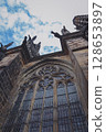 Old Catholic stone church in Gothic style. Church in Prague, Czech republic 128653897