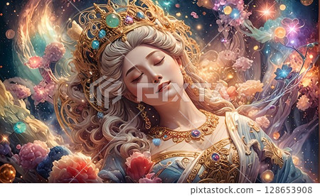 Goddess Sleeping in the Light 128653908