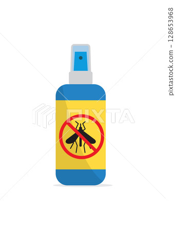 Mosquito spray isolated on white background. stock illustration 128653968