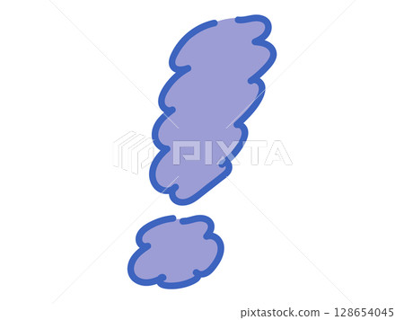 Pop and cute exclamation mark illustration 128654045
