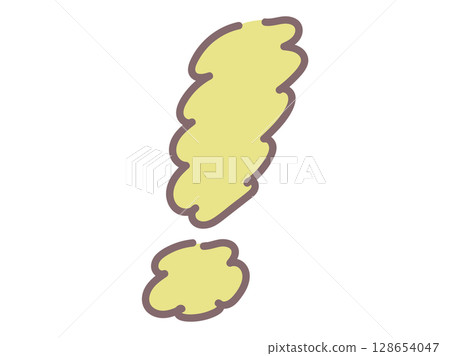 手繪風格感嘆號插畫黃色版本 128654047