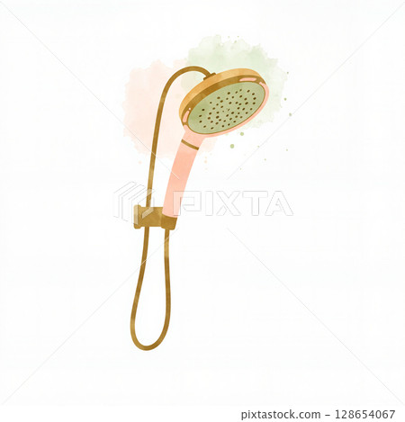 bathroom accessories on white background 128654067