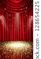 皇家紅色飄逸帷幔 - 婚禮和派對裝飾背景 128654225