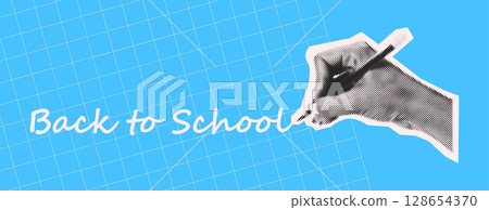 Collage Banner for Back to School Season 128654370