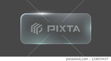 Glossy Glass Button Icon with Rounded Corners Glossy Glass Button Icon with Rounded Corners 128654437