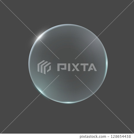 Transparent Bubble on Dark Background Transparent Bubble on Dark Background 128654438