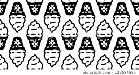 ice cream cone seamless pattern vector food cartoon doodle gift wrapping paper tile background repeat wallpaper illustration scarf isolated design ice cream cone seamless pattern vector food cartoon doodle gift wrapping paper tile background repeat wallpaper illustration scarf isolated design 128654686