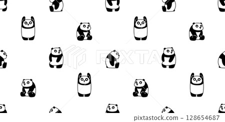 panda bear seamless pattern polar bear sitting vector cartoon doodle teddy tile background gift wrapping paper repeat wallpaper scarf isolated illustration design panda bear seamless pattern polar bear sitting vector cartoon doodle teddy tile background gift wrapping paper repeat wallpaper scarf isolated illustration design 128654687
