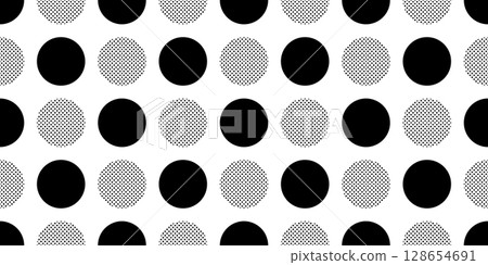polka dot seamless pattern half tone vector halftone cartoon doodle tile background repeat wallpaper scarf isolated gift wrapping paper illustration 128654691