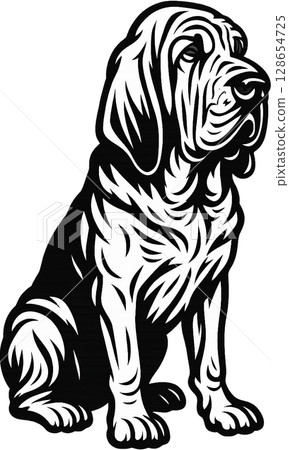 Black silhouette illustration 128654725