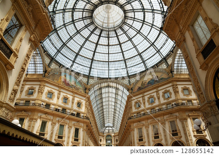 Galleria Vittorio Emanuele II - The architectural gem of Milan. Italy. Galleria Vittorio Emanuele II - The architectural gem of Milan. Italy. 128655142