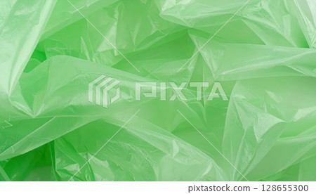 AI image: Green plastic bag 128655300