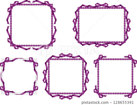 Ribbon, Beads F, m13 Purple 128655391