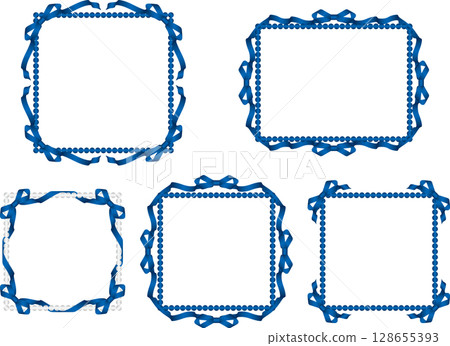 Ribbon, Beads F, m15 Blue 128655393