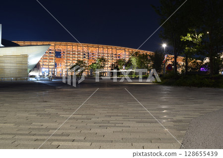 The night venue for the 2025 Osaka-Kansai Expo 128655439